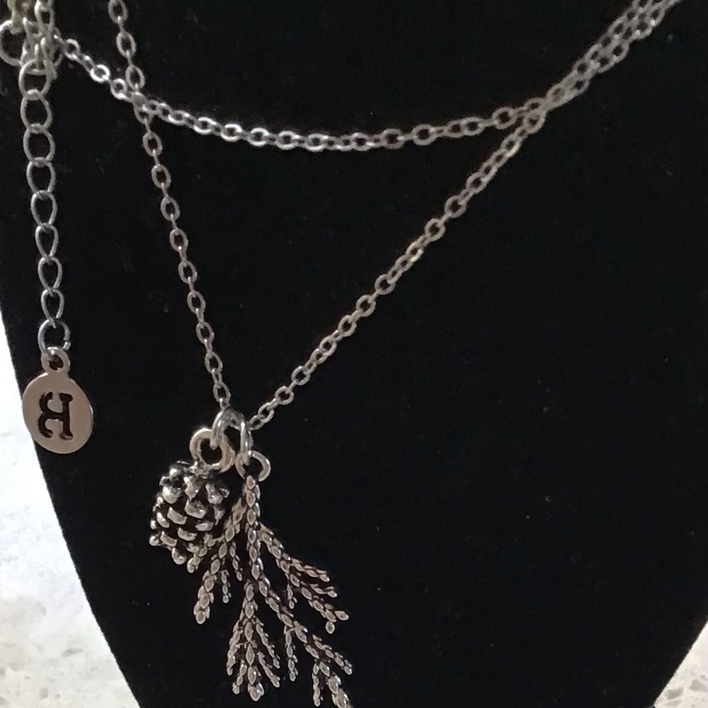 Pine cone & twig necklace nature lover perfect!